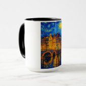 Amsterdam Night Mug – Van Gogh Inspired Canal Ligh Mok (Voorkant links)