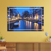 Amsterdam Night Wallpaper-67657 Canvas Afdruk (Insitu (Woonkamer))