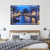Amsterdam Night Wallpaper-67657 Canvas Afdruk (Insitu (Slaapkamer))