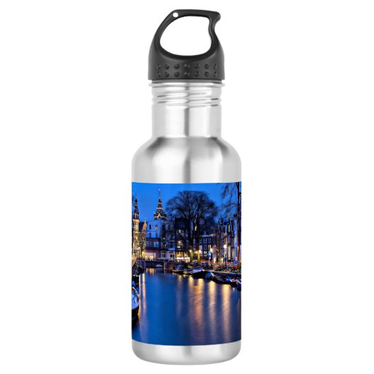 Amsterdam Night Wallpaper-67657 Waterfles (Voorkant)