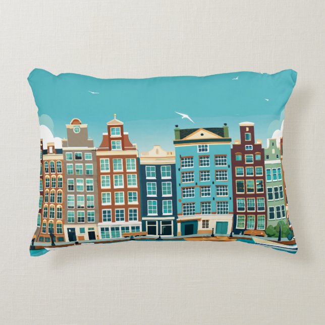 Amsterdam No.1 Sunny Day Bedrijven Kussensloop Accent Kussen (Voorkant)