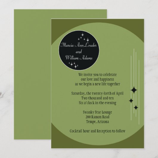 Amsterdam nodigt uit: Olijf Kaart (Voorkant / Achterkant)