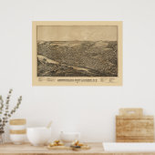 Amsterdam, NY Panoramic Map - 1881 Poster (Keuken)