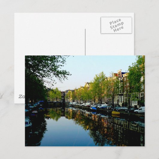 Amsterdam ochtends briefkaart (Voorkant / Achterkant)