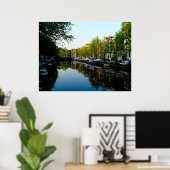 Amsterdam ochtends poster (Thuiskantoor)