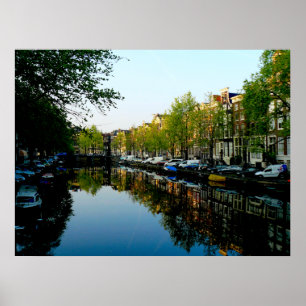 Amsterdam ochtends poster