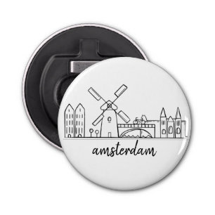Amsterdam openslant button flesopener