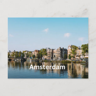 Amsterdam, oude historische gebouwen in Nederland Briefkaart
