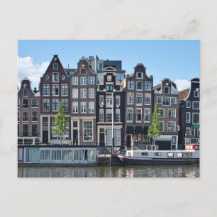 Amsterdam, oude historische gebouwen in Nederland Briefkaart