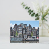 Amsterdam, oude historische gebouwen in Nederland Briefkaart (Staand voorkant)