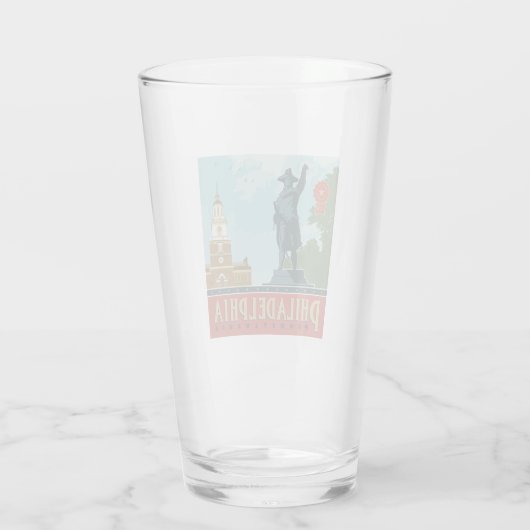 Amsterdam, PA | Independence Hall Glas (Achterkant)
