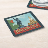 Amsterdam, PA | Independence Hall Kartonnen Onderzetters (Schuin)