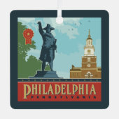 Amsterdam, PA | Independence Hall Metalen Ornament (Voorkant)