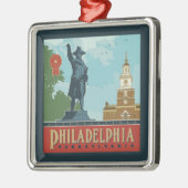 Amsterdam, PA | Independence Hall Metalen Ornament (Links)
