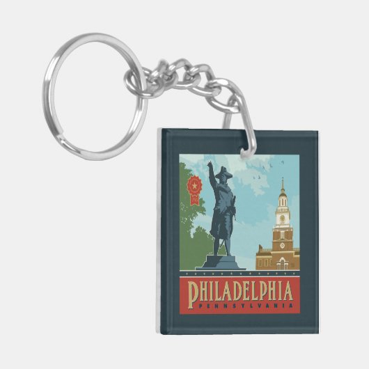 Amsterdam, PA | Independence Hall Sleutelhanger (Voorkant Links)