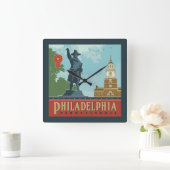 Amsterdam, PA | Independence Hall Vierkante Klok (Huis)