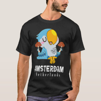 Amsterdam Parakeet Mushroom Holland The Netherland T-shirt