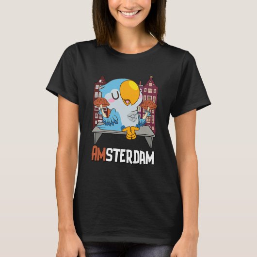 Amsterdam Parakeet Mushroom Holland The Netherland T-shirt (Voorkant)