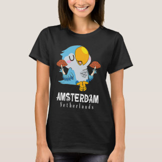 Amsterdam Parakeet Mushroom Holland The Netherland T-shirt