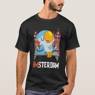 Amsterdam Parakeet Mushroom Holland The Netherland T-shirt