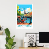 Amsterdam Park Ski 2Vintage Nationale Reisposter Poster (Thuiskantoor)