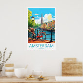 Amsterdam Park Ski 2Vintage Nationale Reisposter Poster (Keuken)