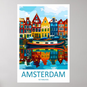 Amsterdam ParkVintage Reis Nationaal Ski Poster