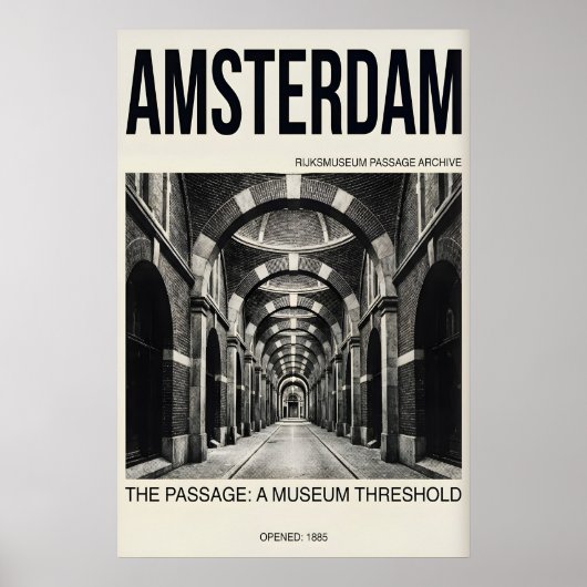 Amsterdam Passage Poster - Architectural Corridor (Voorkant)