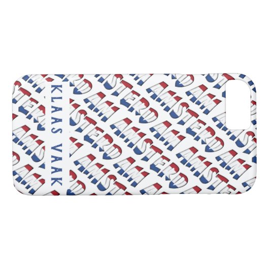 Amsterdam Pattern Nederlandse kleuren toevoegen na Case-Mate iPhone Case (Achterkant (Horizontaal))