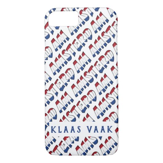Amsterdam Pattern Nederlandse kleuren toevoegen na Case-Mate iPhone Case (Achterkant)