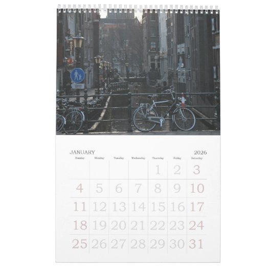 Amsterdam Photo Calendar Kalender (Jan 2026)