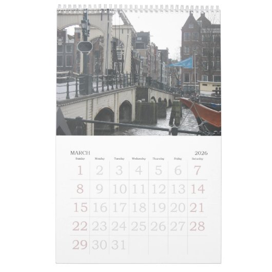 Amsterdam Photo Calendar Kalender (Mar 2026)