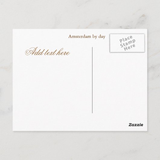 Amsterdam Post Card Briefkaart (Achterkant)