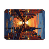 Amsterdam Postcard Holland Vintage Travel Magneet (Horizontaal)