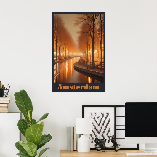 Amsterdam Poster (Thuiskantoor)