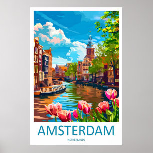 Amsterdam Poster Nationale ReisVintage Skiën Park