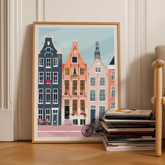 Amsterdam Print Amsterdam Illustratie Amsterdam