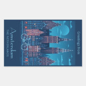 Amsterdam Rechthoekige Sticker (Voorkant)