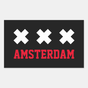 Amsterdam Rechthoekige Sticker