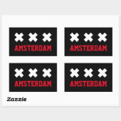 Amsterdam Rechthoekige Sticker (Vel)