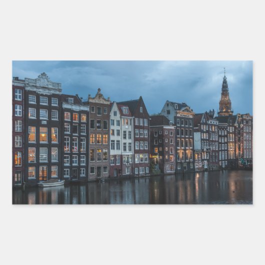 Amsterdam Rechthoekige Sticker (Voorkant)