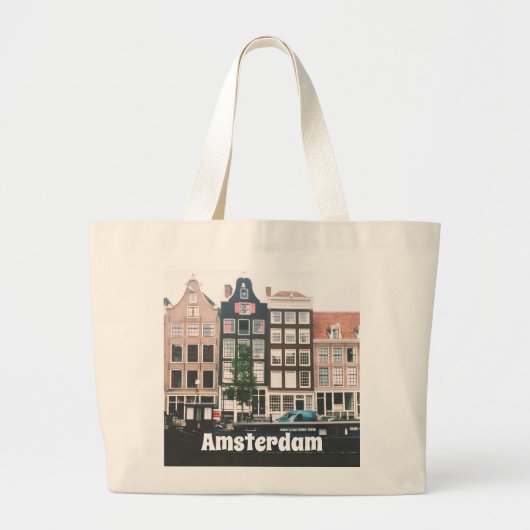 Amsterdam Reis Souvenir Grote Tote Bag (Voorkant)