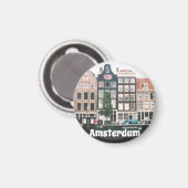 Amsterdam Reis Souvenir Magneet (Voorkant / Achterkant)