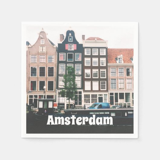 Amsterdam Reis Souvenir Servet (Voorkant)