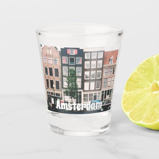 Amsterdam Reis Souvenir Shot Glas (Voorkant)