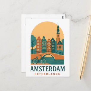 Amsterdam Reisansichtkaart - Vintage Nederlandse S Briefkaart