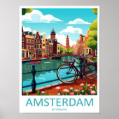 Amsterdam Reisprint Muurkunst Amsterdam Muur Kunst Poster (Voorkant)