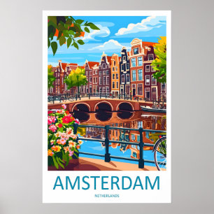 Amsterdam Reizen 2Vintage Park Nationaal Ski Poste Poster