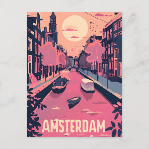 Amsterdam Reizen en Kunst Briefkaart