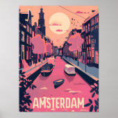 Amsterdam Reizen en Kunst Poster (Voorkant)
